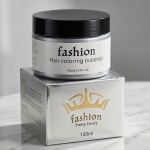 Fashion Pretty Cowry‎ Hair Coloring Material Modeling Wax Ash Gray 4.23 oz NIB